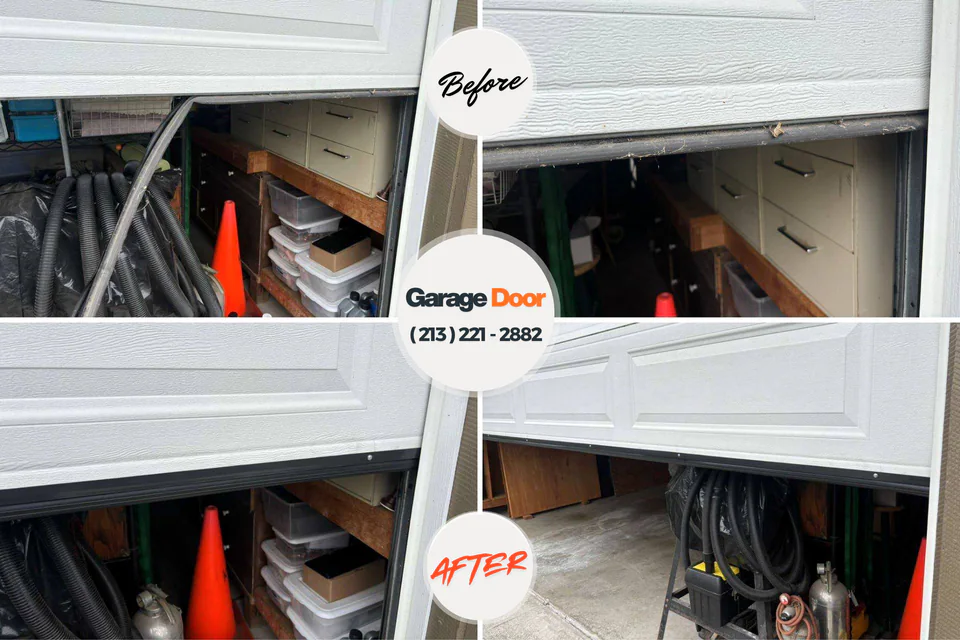 Before and after: garage door repair Hershey, PA